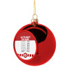 Annoying Noise in Car, Χριστουγεννιάτικη μπάλα δένδρου Κόκκινη 8cm