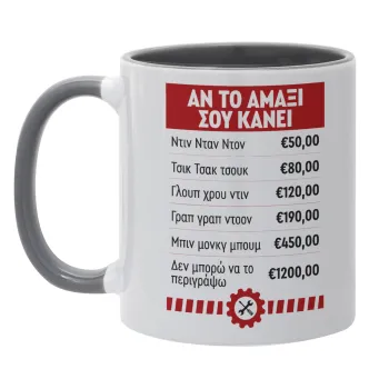 Annoying Noise in Car, Mug colored grey, ceramic, 330ml