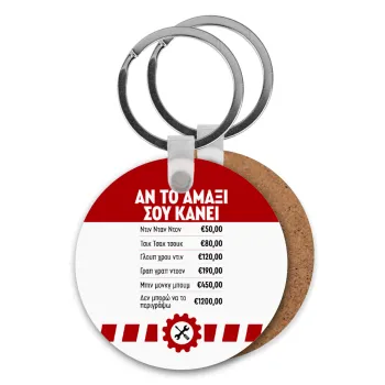 Annoying Noise in Car, Μπρελόκ Ξύλινο στρογγυλό MDF Φ5cm