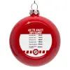 Red Christmas tree ornament bauble 8cm