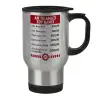 Κούπα ταξιδιού ανοξείδωτη με καπάκι, διπλού τοιχώματος (θερμό) 450ml