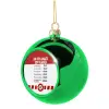 Green Christmas tree ornament ball 8cm