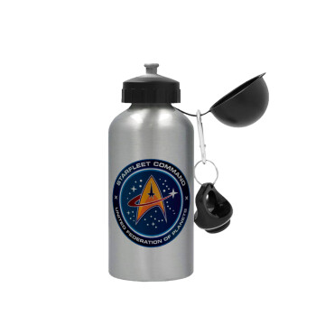 Starfleet command, Metallic water jug, Silver, aluminum 500ml