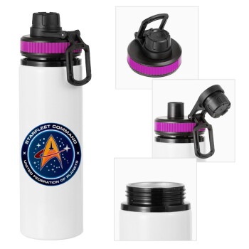 Starfleet command, Metallic water bottle with safety lid, 850ml aluminum