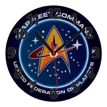 Starfleet command, Ρολόι τοίχου γυάλινο (20cm)