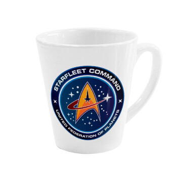 Starfleet command, Κούπα κωνική Latte Λευκή, κεραμική, 300ml