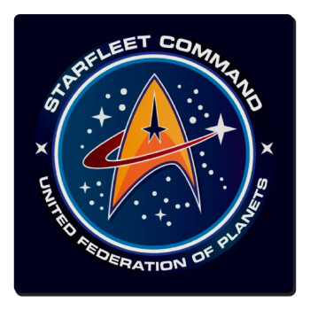 Starfleet command, Τετράγωνο μαγνητάκι ξύλινο 6x6cm