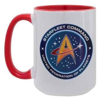 Starfleet command, Κούπα Mega 15oz, κεραμική Κόκκινη, 450ml