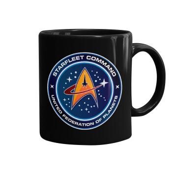 Starfleet command, Mug black, ceramic, 330ml