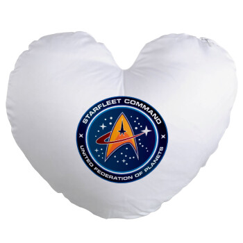 Starfleet command, Μαξιλάρι καναπέ καρδιά 40x40cm περιέχεται το  γέμισμα