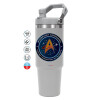 GREY color, 890ml (30oz) stainless Steel Tumbler with Handle