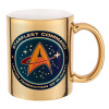 Mug ceramic, gold mirror, 330ml