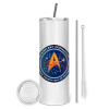 Tumbler stainless steel 600ml, with metal straw & cleaning brush