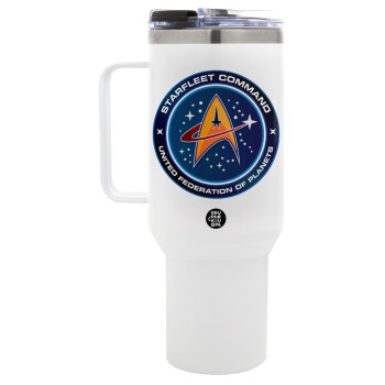 Starfleet command, Mega Stainless steel Tumbler with lid, double wall 1,2L