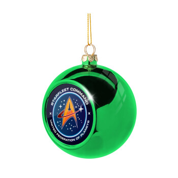 Starfleet command, Χριστουγεννιάτικη μπάλα δένδρου Πράσινη 8cm