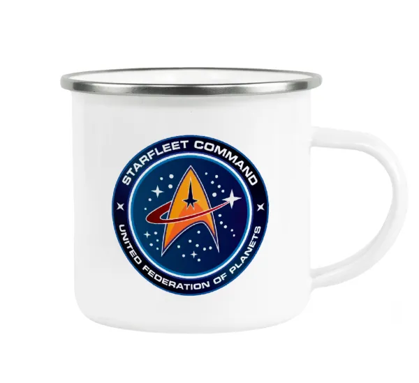 Starfleet command — Metallic enamel cup white 360ml