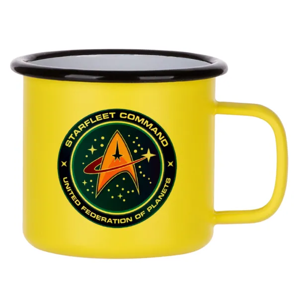 Starfleet command — Κούπα Μεταλλική εμαγιέ ΜΑΤ Κίτρινη 360ml