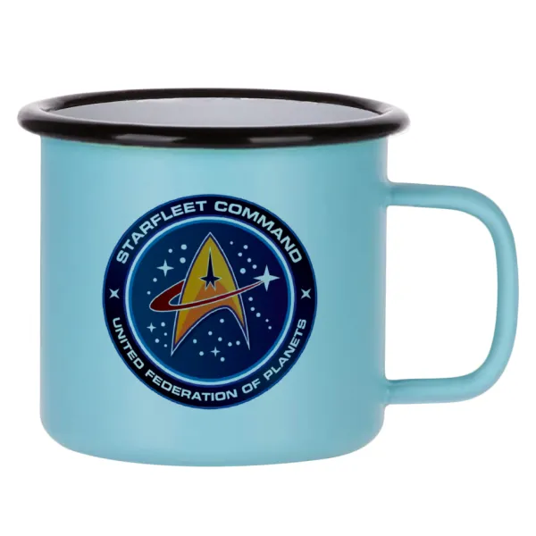Starfleet command — Κούπα Μεταλλική εμαγιέ ΜΑΤ σιέλ 360ml