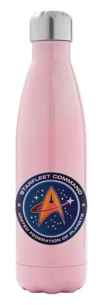 Starfleet command — Metal mug thermos Pink Iridiscent (Stainless steel), double wall, 500ml