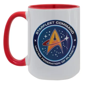 Starfleet command, Κούπα Mega 15oz, κεραμική Κόκκινη, 450ml