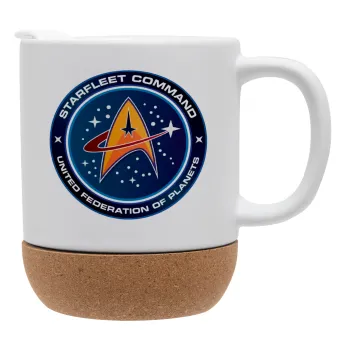Starfleet command, Κούπα, κεραμική με βάση φελού και καπάκι (ΜΑΤ), 330ml
