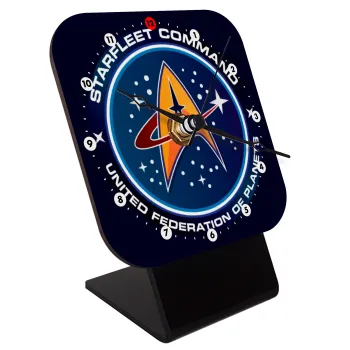 Starfleet command, Επιτραπέζιο ρολόι ξύλινο με δείκτες (10cm)