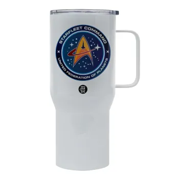 Starfleet command, Mega Stainless steel Tumbler with lid, double wall 750L