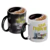 Color changing magic Mug, ceramic, 330ml when adding hot liquid inside, the black colour desappears (1 pcs)