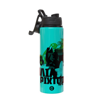 Ηλία ρίχτοοο!!!, Metallic water bottle with safety lid, 850ml aluminum