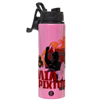 Ηλία ρίχτοοο!!!, Metallic water bottle with safety lid, 850ml aluminum