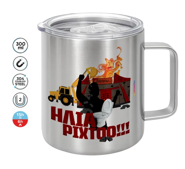 Ηλία ρίχτοοο!!! — Double-walled stainless steel mug 300ml with temperature-retaining lid
