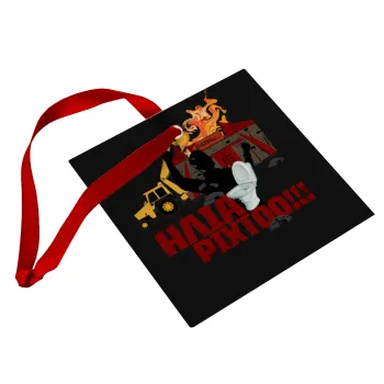 Ηλία ρίχτοοο!!!, Christmas ornament, glass square ornament 9x9cm