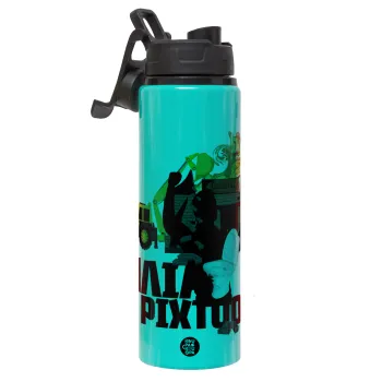 Ηλία ρίχτοοο!!!, Metallic water bottle with safety lid, 850ml aluminum