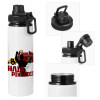 Metal water bottle with safety cap, aluminum 850ml