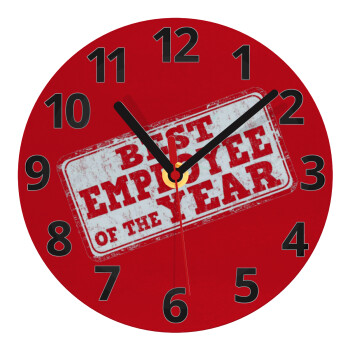 Best employee of the year, Ρολόι τοίχου γυάλινο (20cm)
