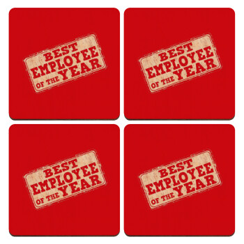 Best employee of the year, ΣΕΤ x4 Σουβέρ ξύλινα τετράγωνα plywood (9cm)