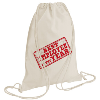 Best employee of the year, Backpack bag GYMBAG natural (28x40cm)