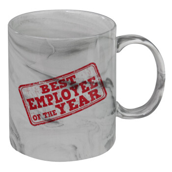 Best employee of the year, Κούπα κεραμική, marble style (μάρμαρο), 330ml