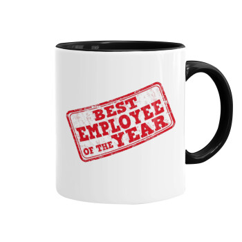 Best employee of the year, Mug colored black, ceramic, 330ml