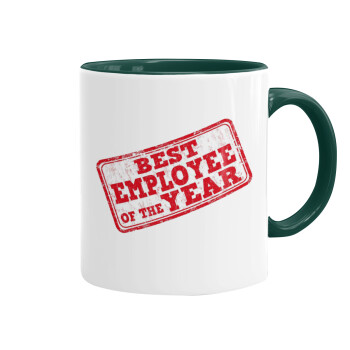 Best employee of the year, Mug colored green, ceramic, 330ml