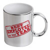 Mug ceramic, silver mirror, 330ml