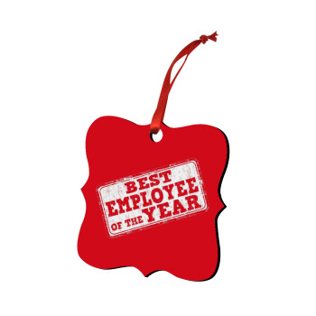 Best employee of the year, Στολίδι Χριστουγεννιάτικο στολίδι polygon ξύλινο 7.5cm