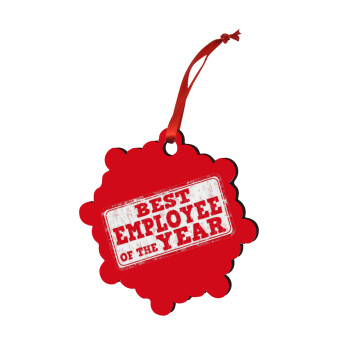 Best employee of the year, Στολίδι Χριστουγεννιάτικο στολίδι snowflake ξύλινο 7.5cm