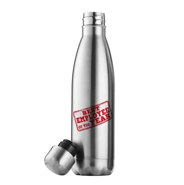 Best employee of the year — Μεταλλικό παγούρι θερμός Inox (Stainless steel), διπλού τοιχώματος, 500ml