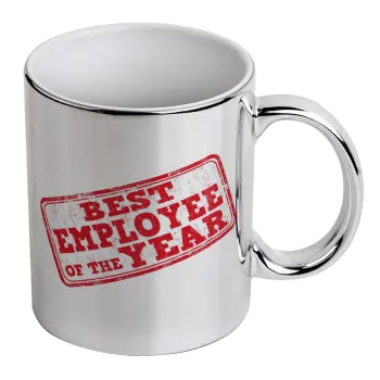 Best employee of the year, Κούπα κεραμική, ασημένια καθρέπτης, 330ml