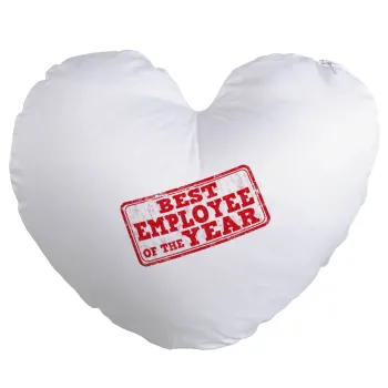 Best employee of the year, Μαξιλάρι καναπέ καρδιά 40x40cm περιέχεται το  γέμισμα