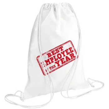 Best employee of the year, Backpack pouch GYMBAG white (28x40cm)