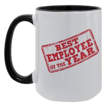 Best employee of the year, Κούπα Mega 15oz, κεραμική Μαύρη, 450ml