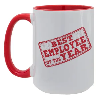 Best employee of the year, Κούπα Mega 15oz, κεραμική Κόκκινη, 450ml