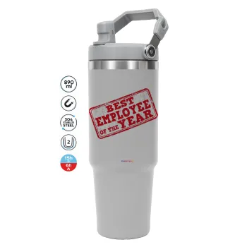 Best employee of the year, GREY color, 890ml (30oz) stainless Steel Tumbler with Handle